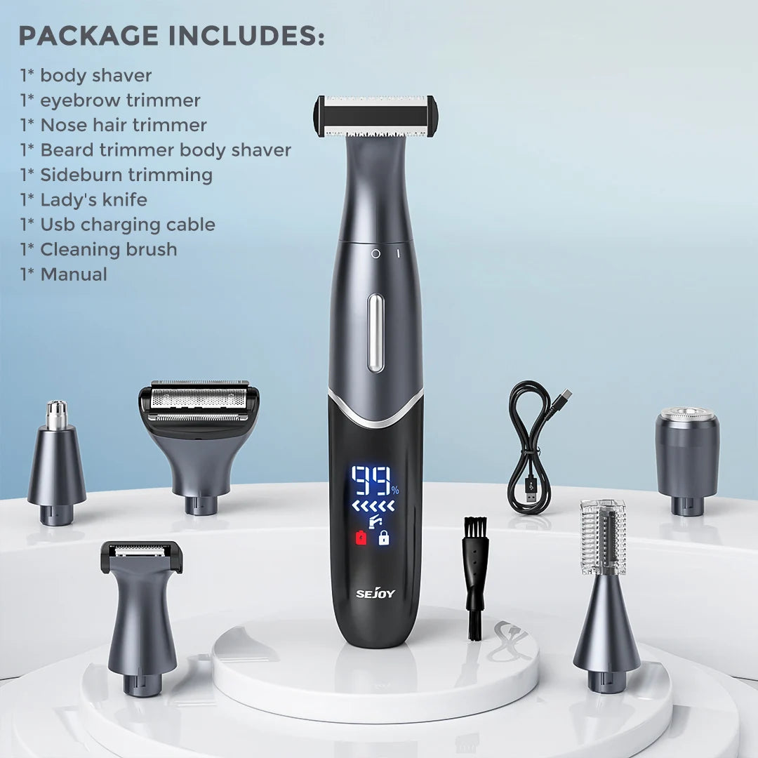 Sejoy 6 In 1 Epilator Body Hair Trimmer Shaver For Men
