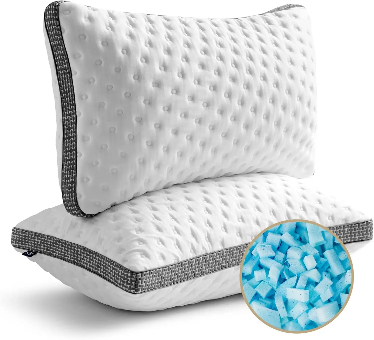 BedStory Cooling Gel Memory Foam Pillows Set 2 CertiPUR US