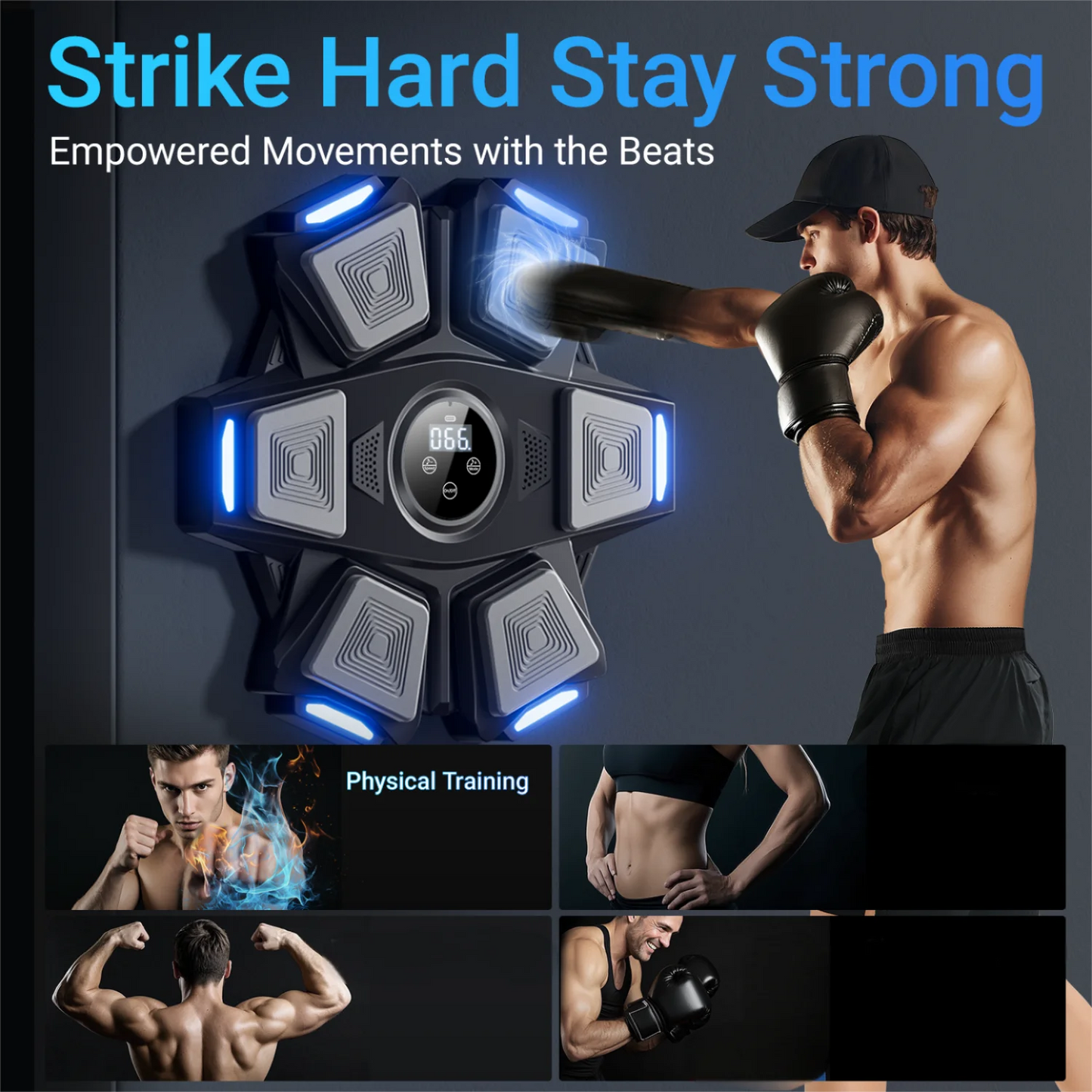 Cursor Fitness Musical Boxing Machine For Full Body Cardio