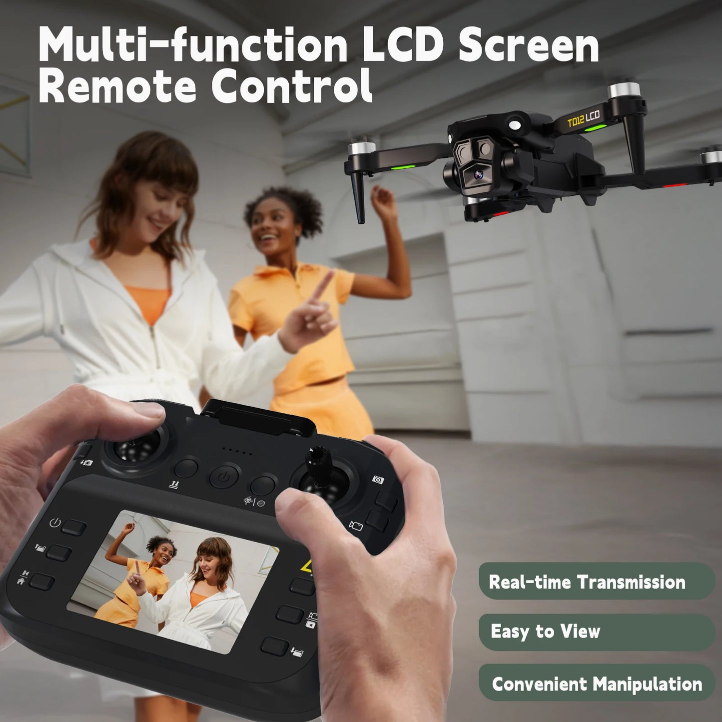 Toladrone TD12LCD Brushless Quadcopter With LCD Screen And Optical Flow Positioning For Beginners