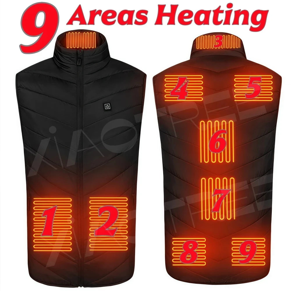 XIAOTREECN Heated Vest Jacket For Men Women USB Electric Warmer