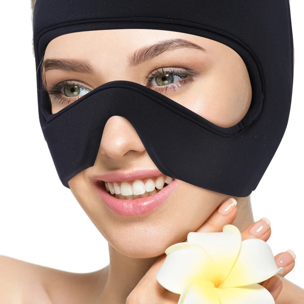 APWIKOGER Migraine Relief Hat Cold Compress Cap Eye Mask