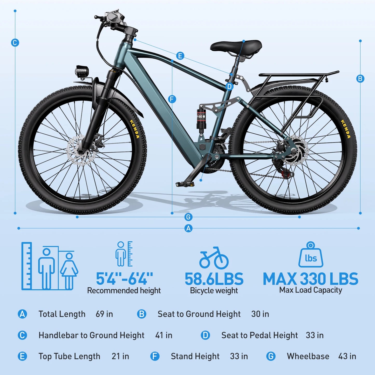 Origin 36V 500W Electric Mountain Bike With 30 Miles Range