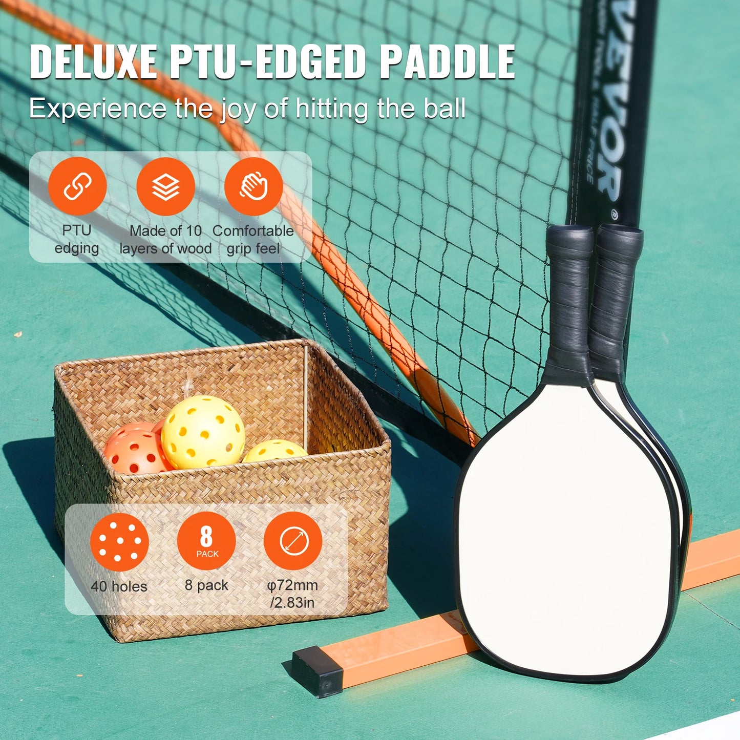 SucceBuy Portable Pickleball Net System Outdoor Court Line