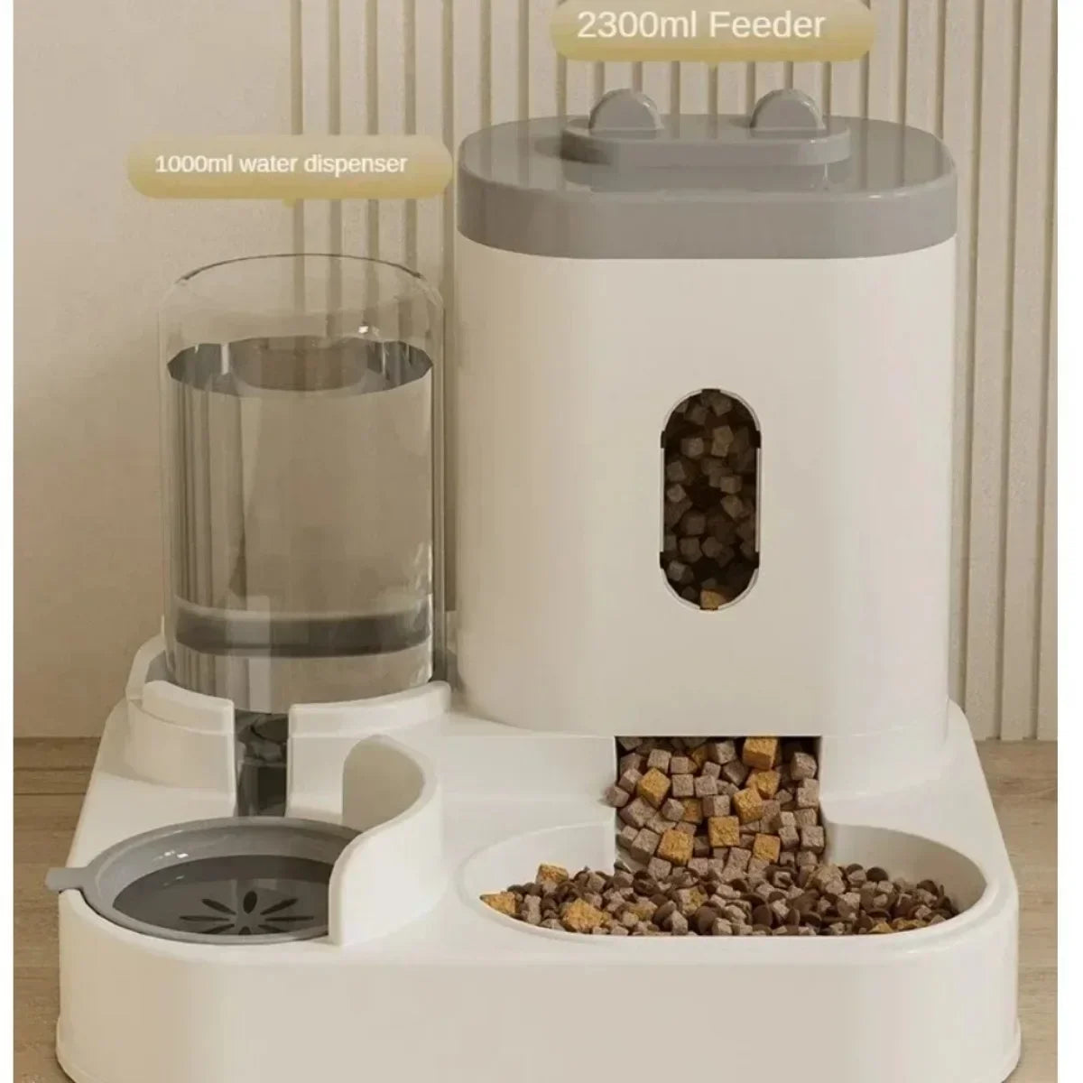 Automatic Pet Feeder And Water Fountain For Cats And Dogs Large Capacity
