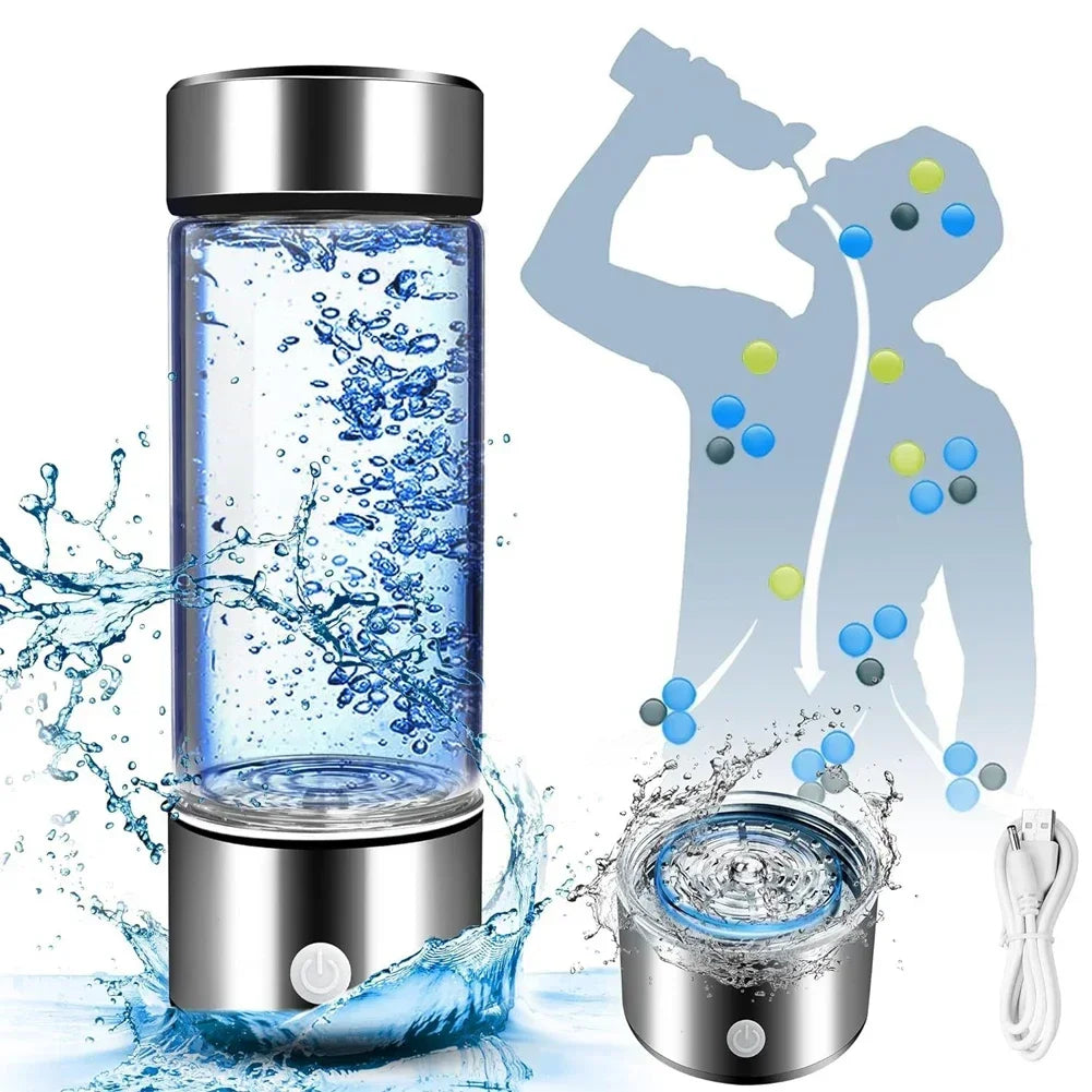 Hydrogen Water Bottle Generator Ionizer USB Rechargeable
