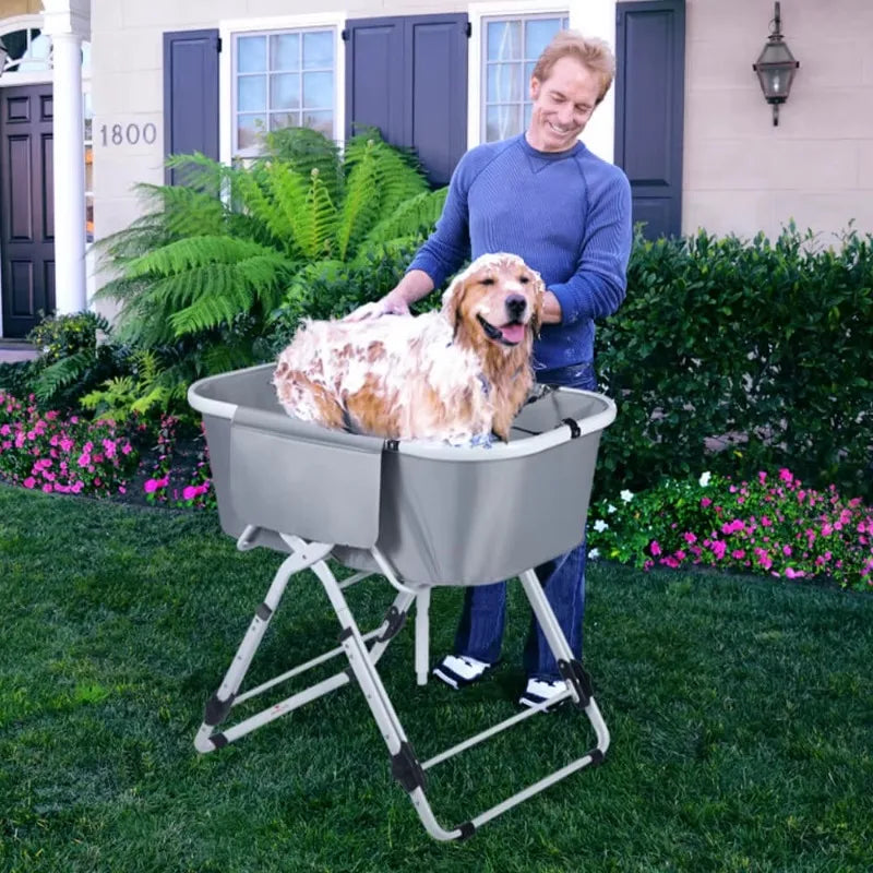 Dog Litter Elevated Foldable Pet Bath Tub For Dogs