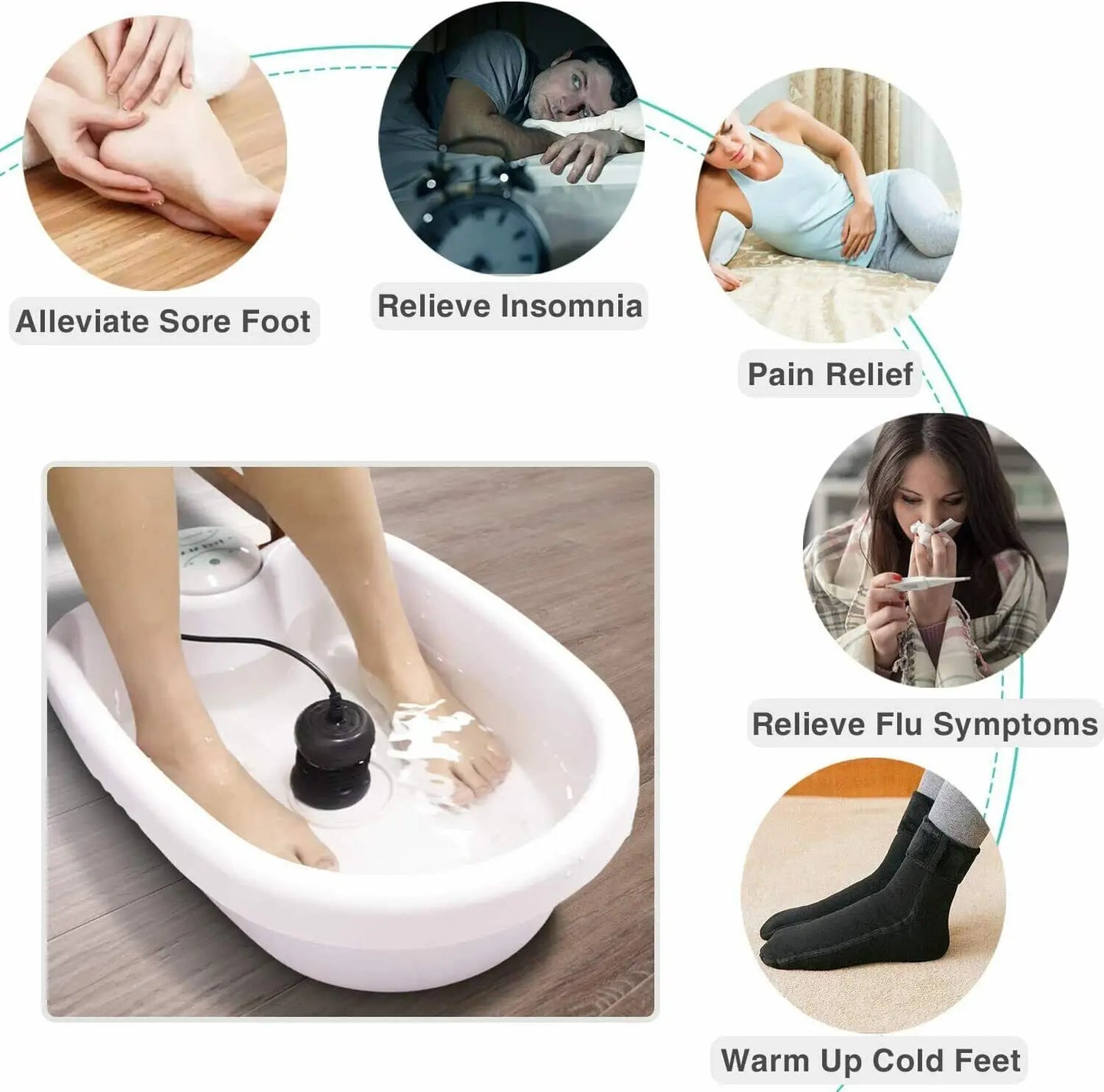 Monclique Detox Ionic Foot Spa Massager For Home Use