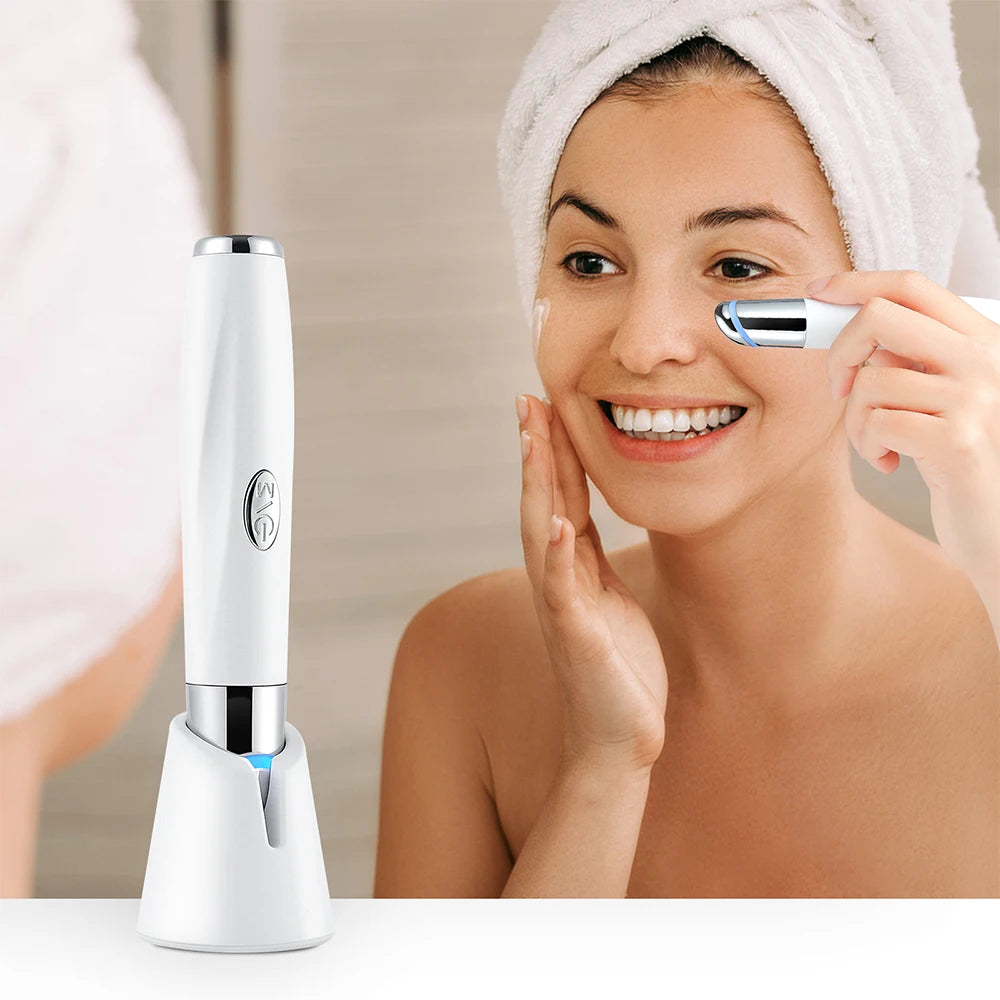 Electric Eye Massager Skin Tighten Lifting Reduce Eye Wrinkles Remove Dark Circles High Frequency Vibration Beauty SkinCare Tool