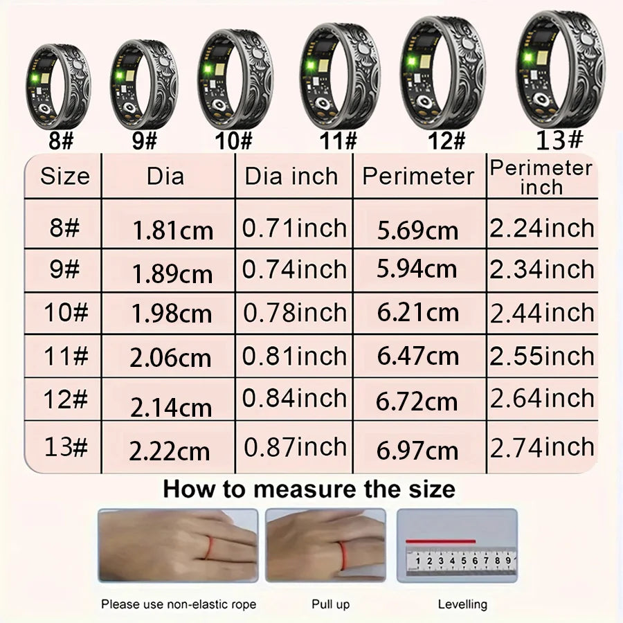 Smart Ring Fitness Tracker With Sleep Monitor And 20 Modes