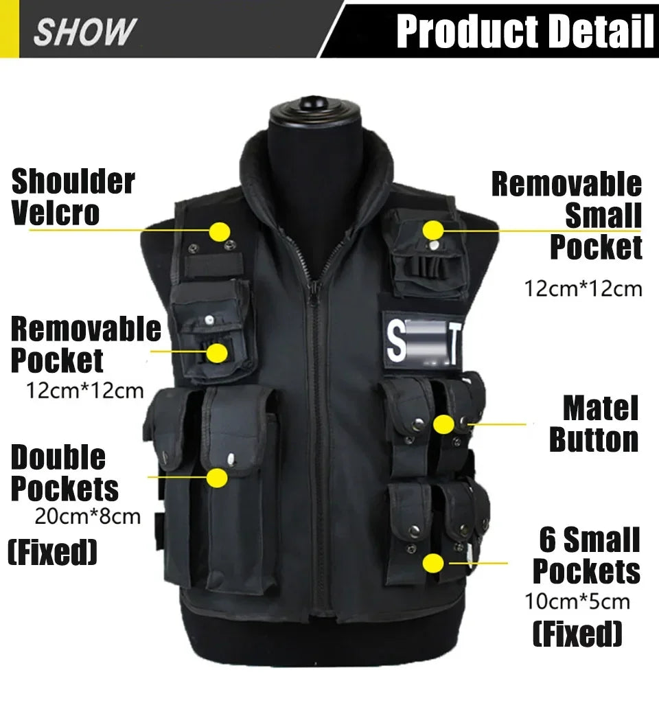 Hign-concerned SWAT Multi Pocket Tactical Vest For Outdoor Training