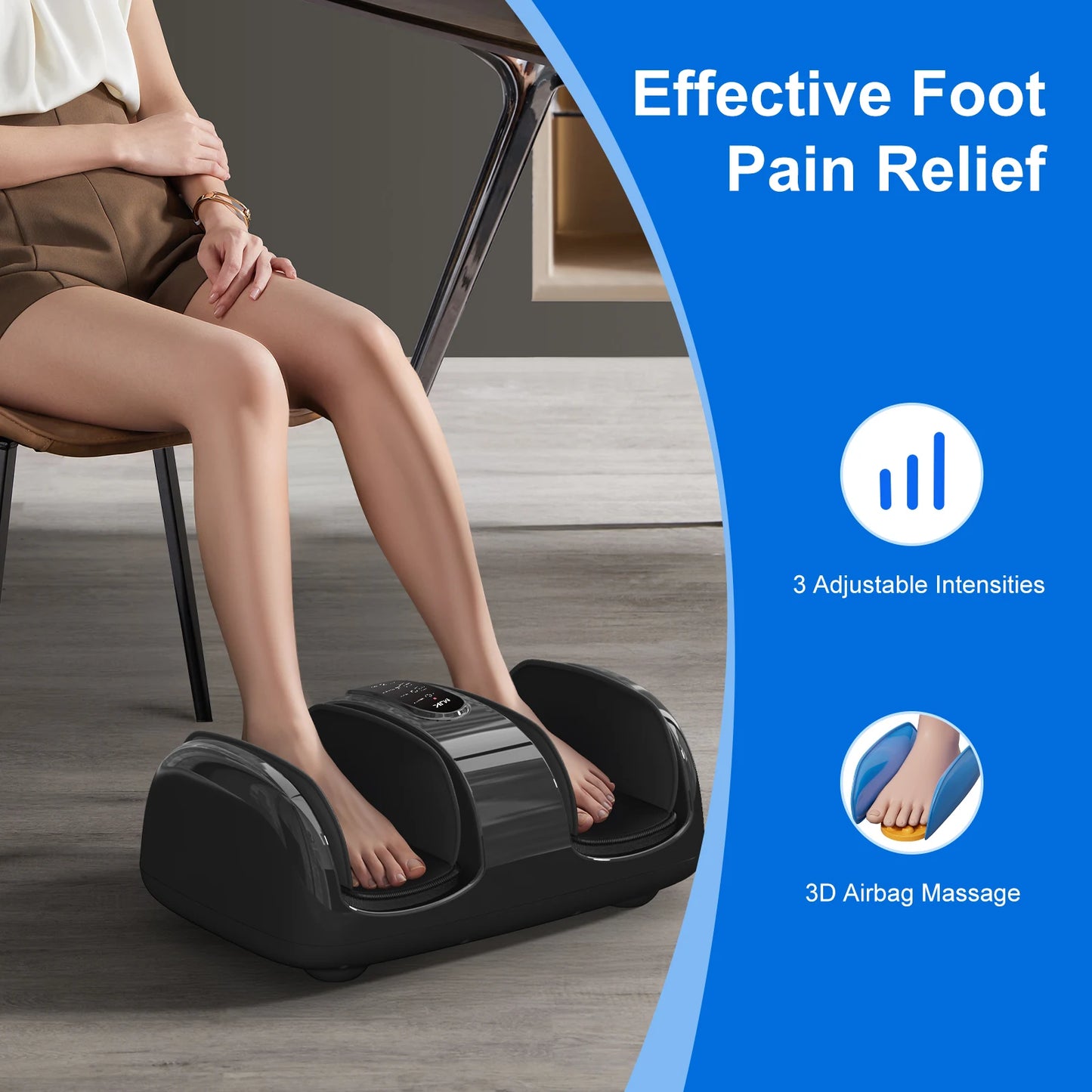 HOMEMASSA Shiatsu Foot Massager With Heat And Kneading