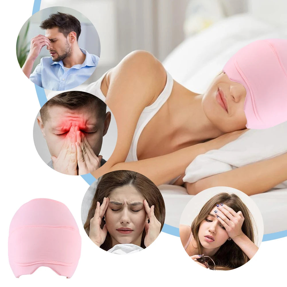 APWIKOGER Migraine Relief Hat Ice Cap Removable Eye Mask