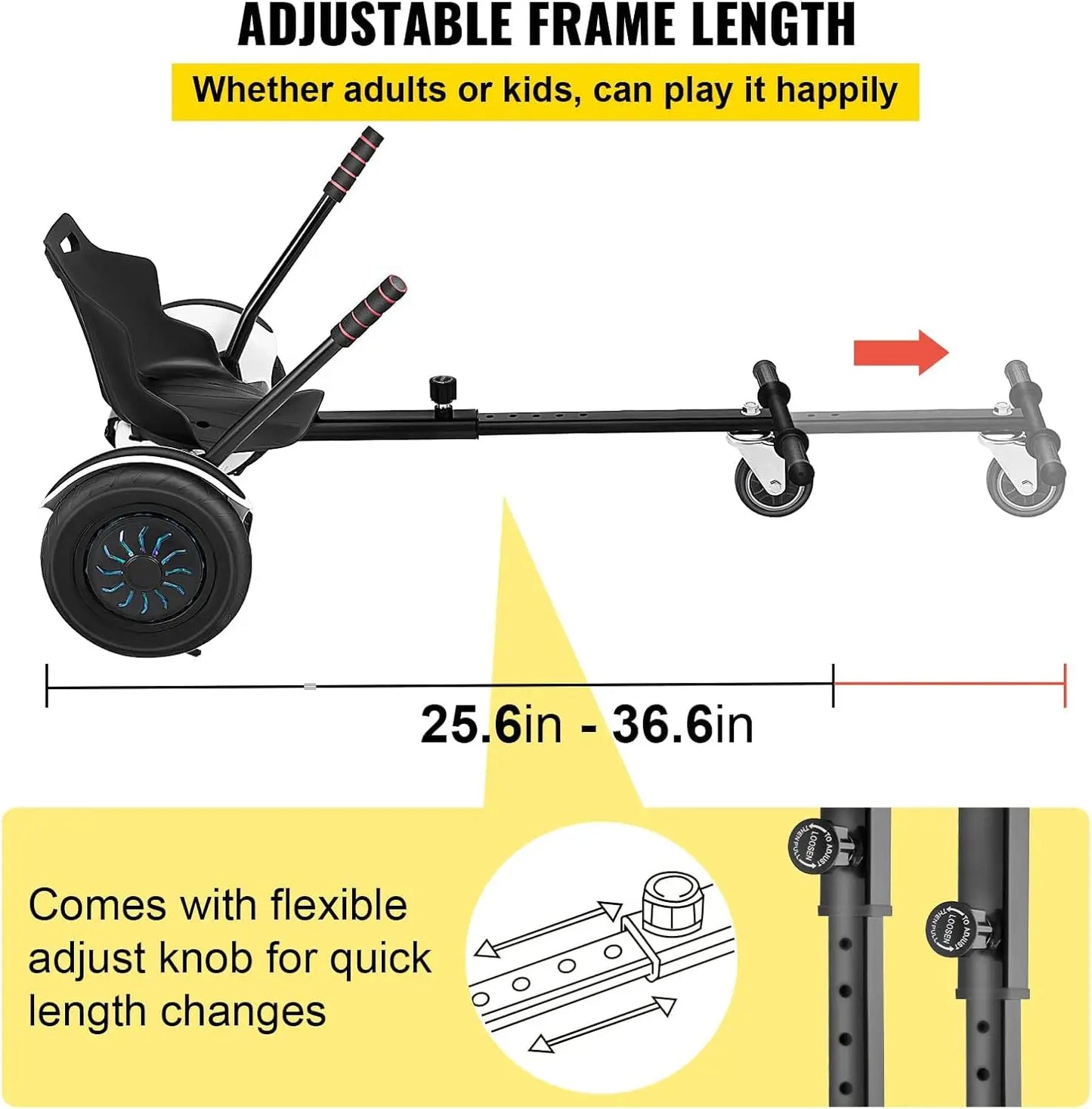 XMSJ Hoverboard Seat Attachment Go Kart For Kids And Adults