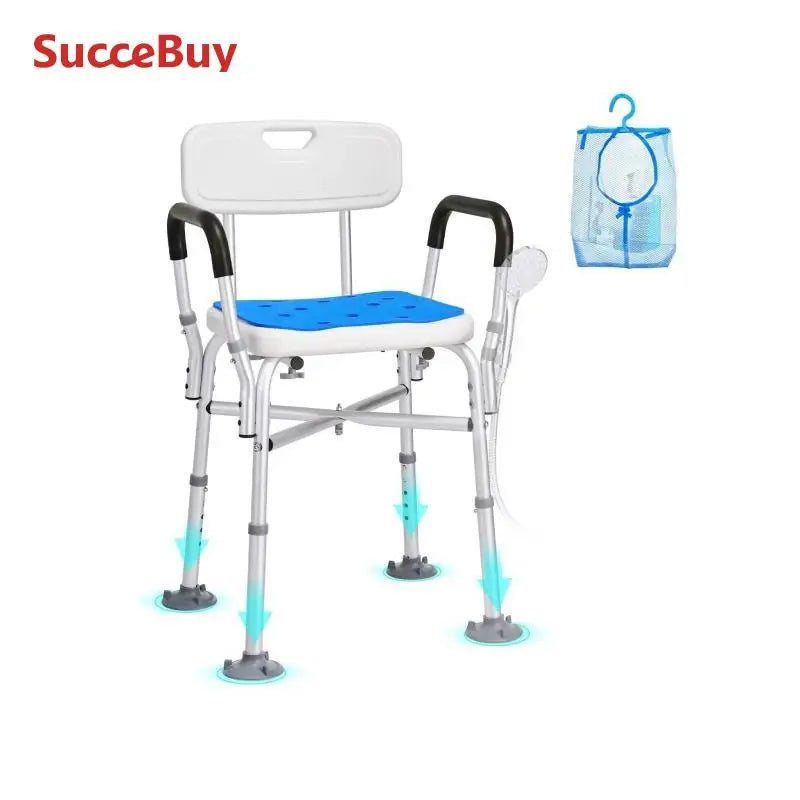 Hign-concerned Shower Chair Adjustable Bath Bench Seat