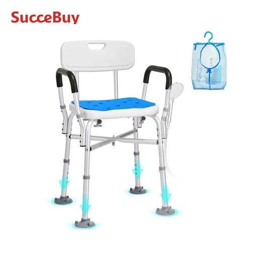 Hign-concerned Shower Chair Adjustable Bath Bench Seat