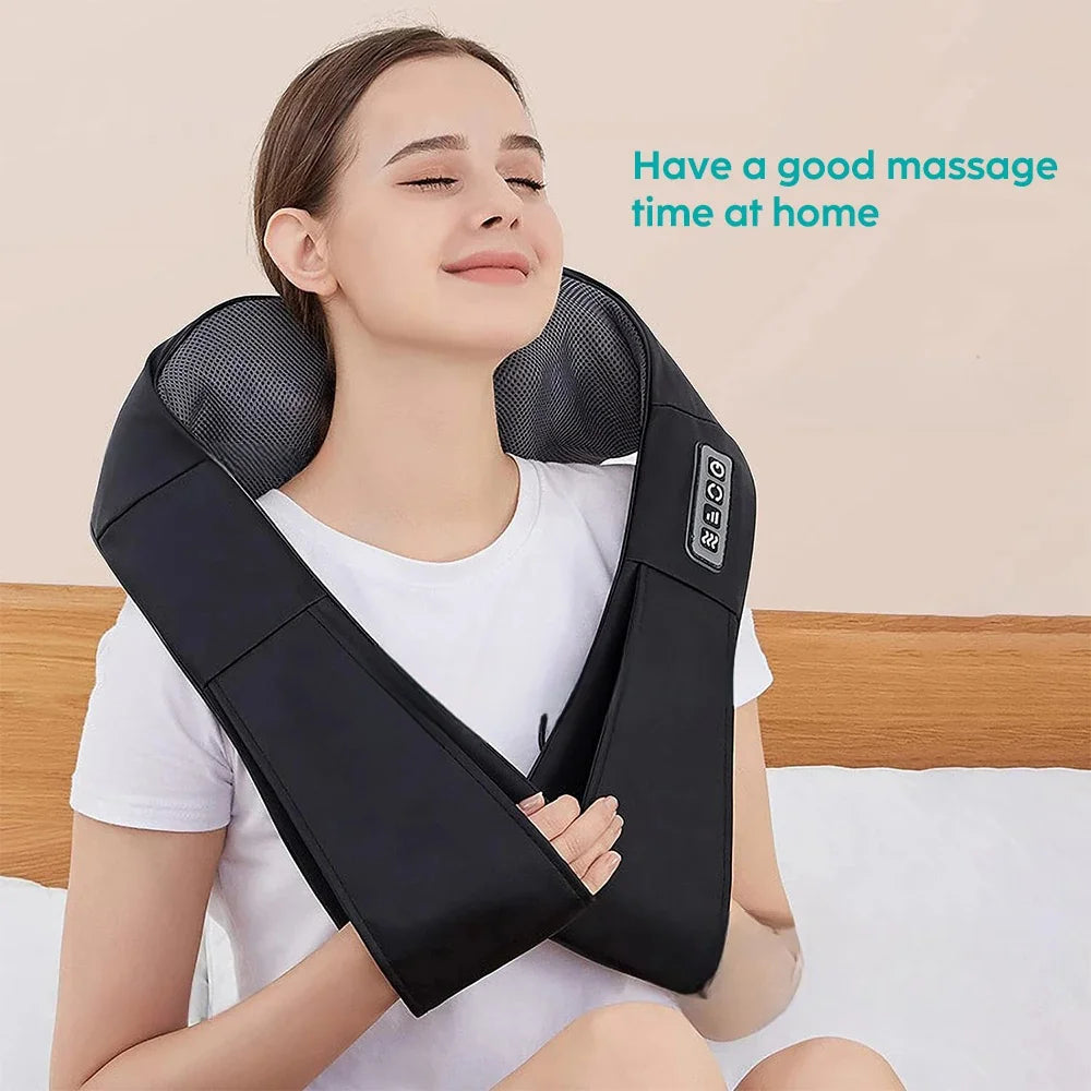 HOMEFISH Shiatsu Neck And Shoulder Massager Heated Pillow