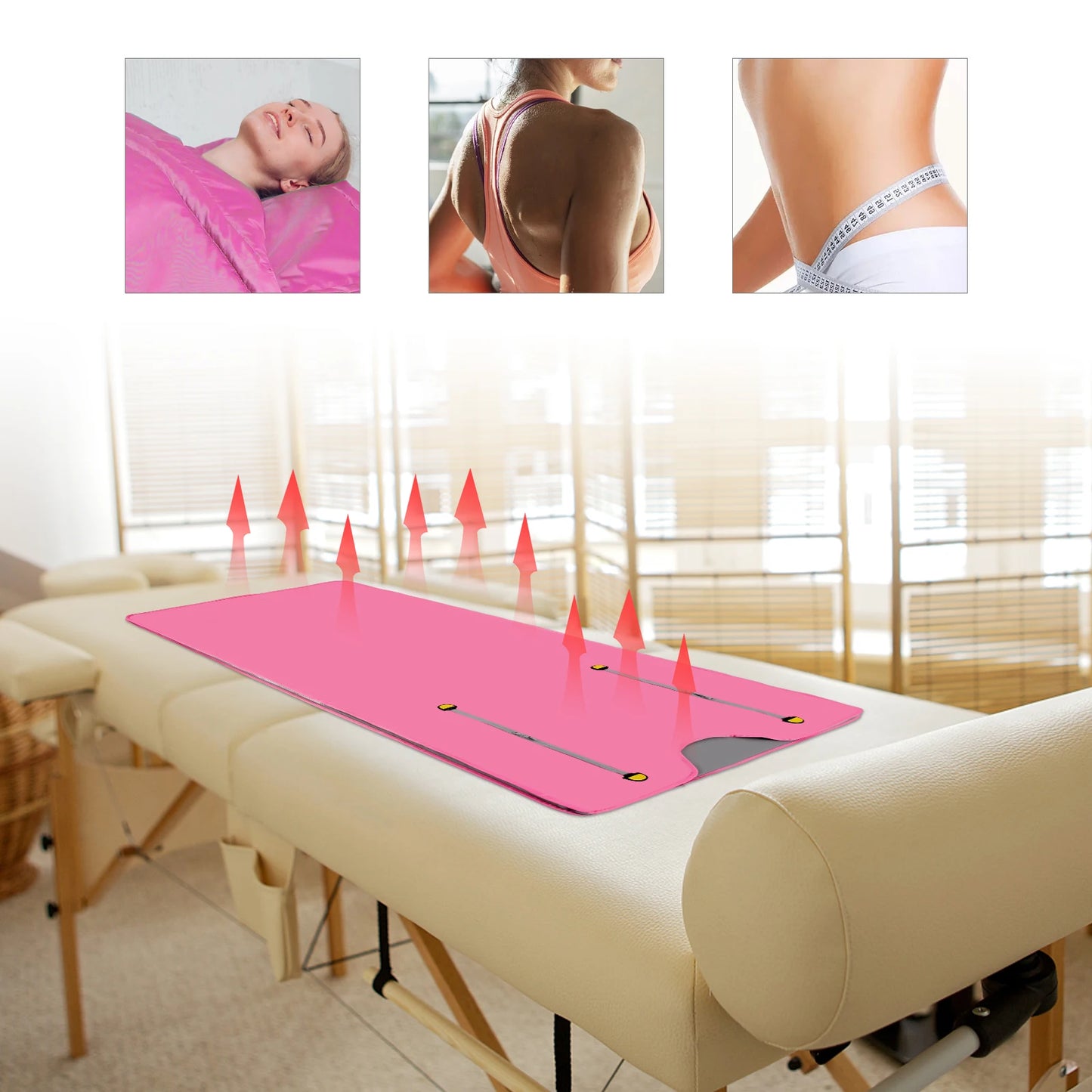 Portable Sauna Blanket Zipper Design Relaxing Heating Sauna Blanket 35-80℃ for Home Spa Salon Body Relaxation