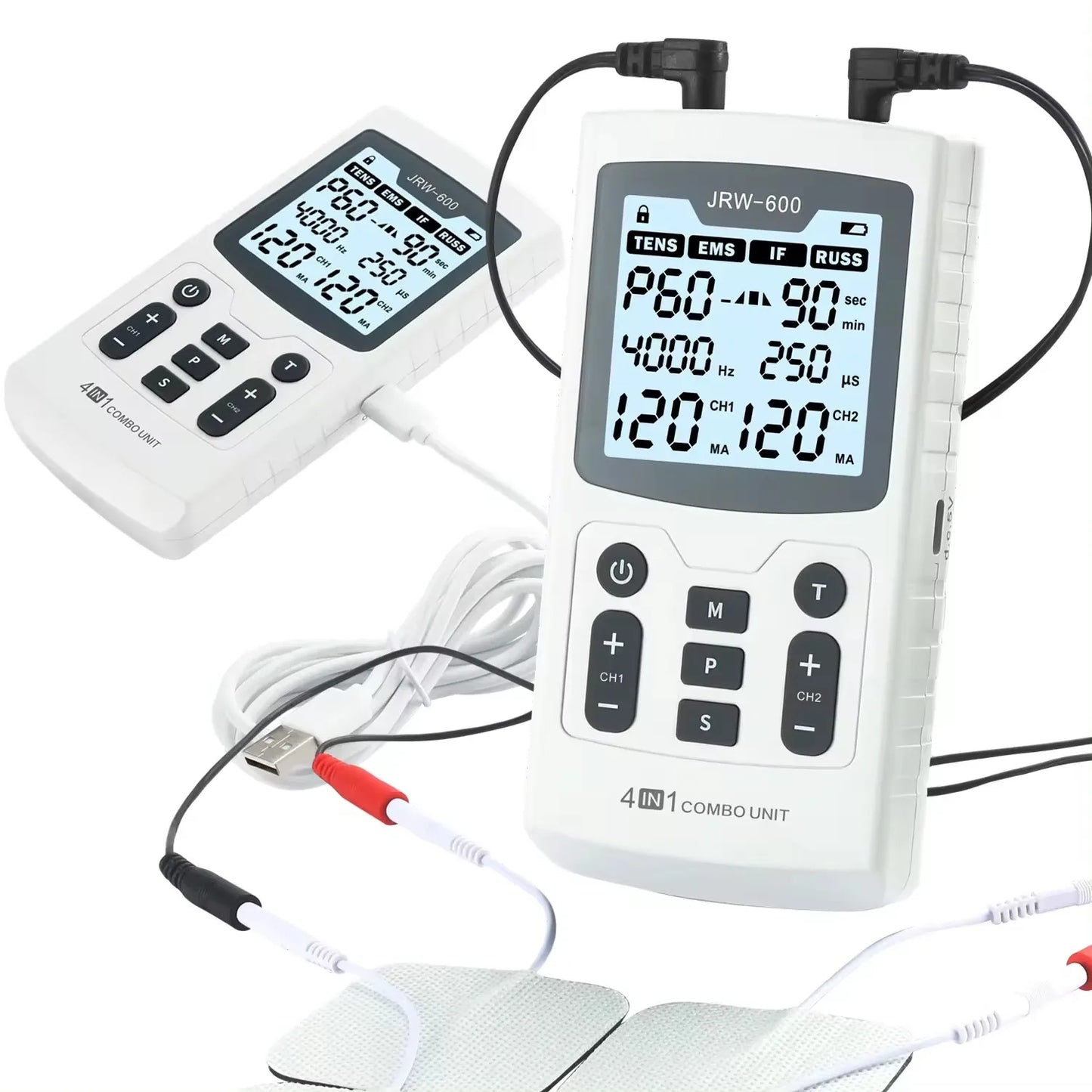 Hmeily 4 In 1 Electric Muscle Stimulator EMS IFT TENS RUSS