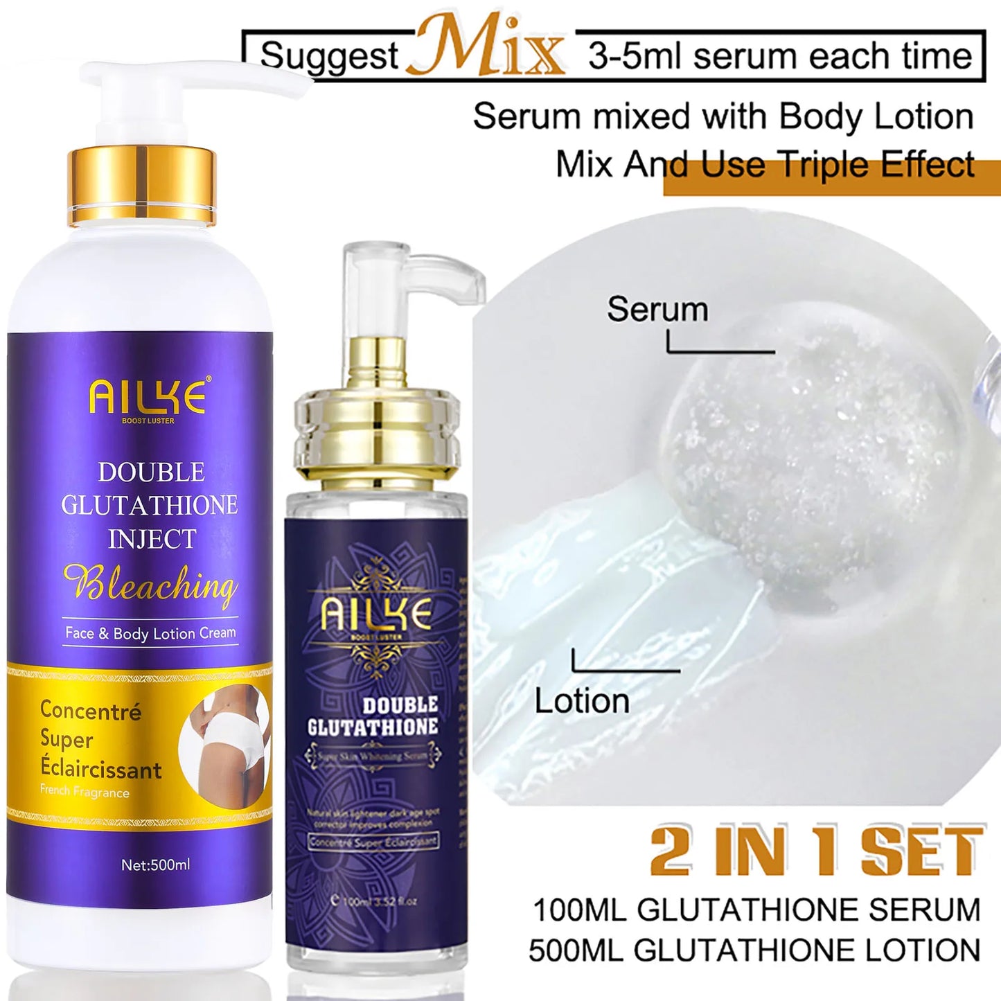 AILKE Double Glutathione Whitening Range For Radiant Skin