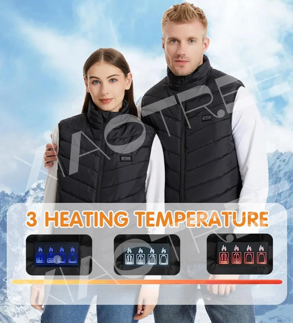 XIAOTREECN Heated Vest Jacket For Men Women USB Electric Warmer
