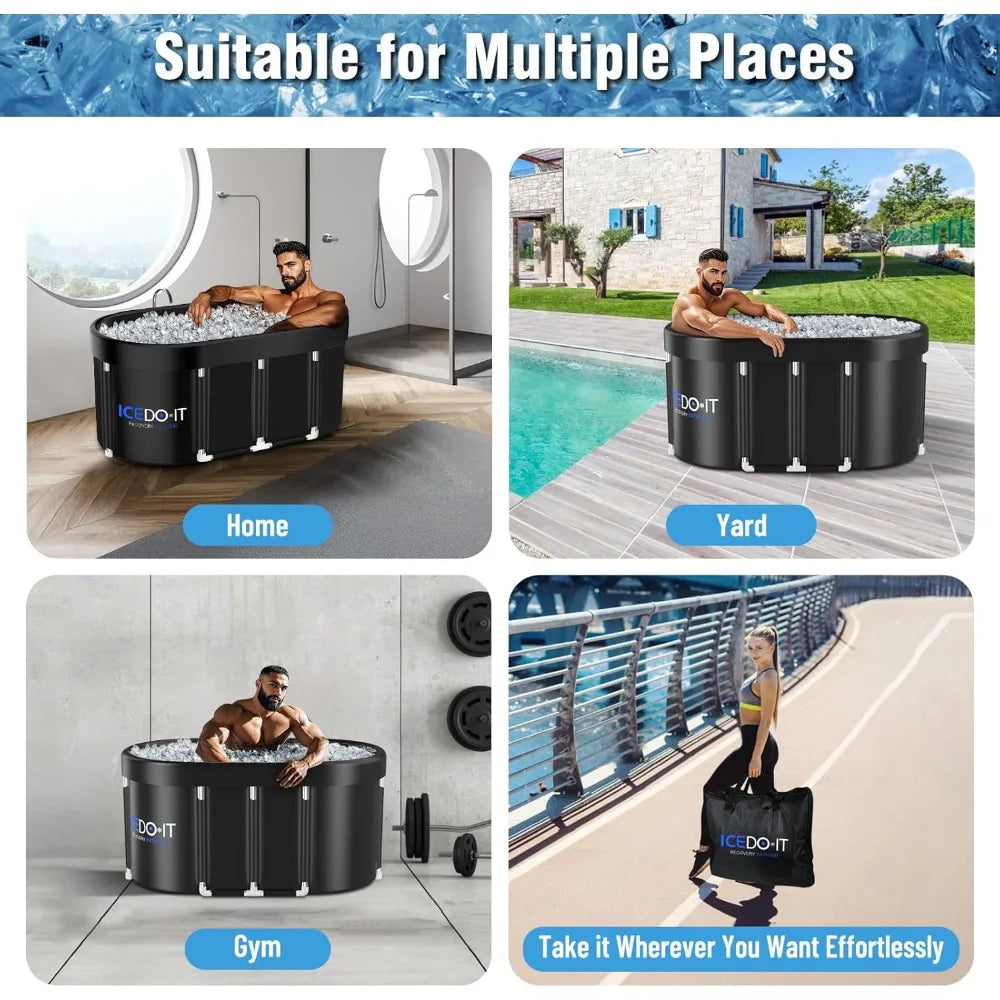 129 Gallon Oval Ice Bath Tub For Post Exercise Recovery