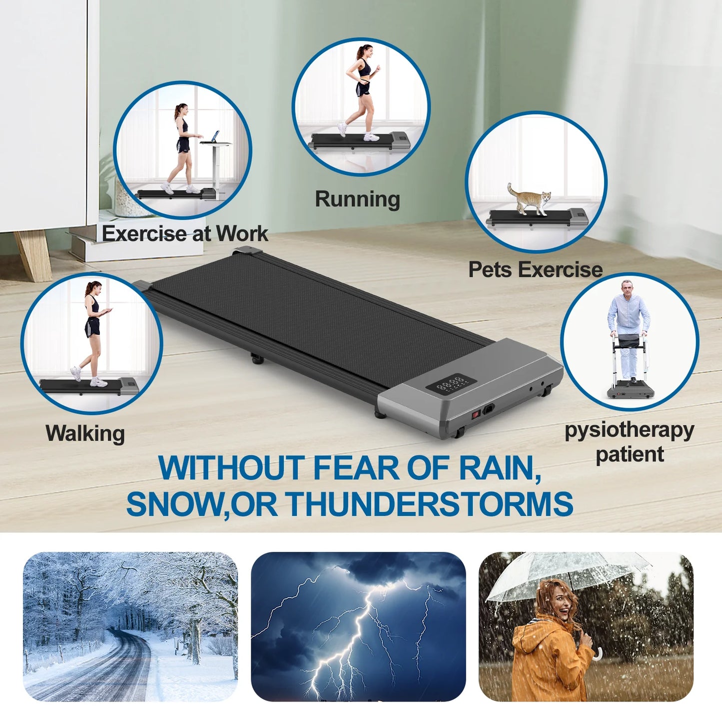 Driving Power 2in1 Walking Pad Treadmill For Home And Office