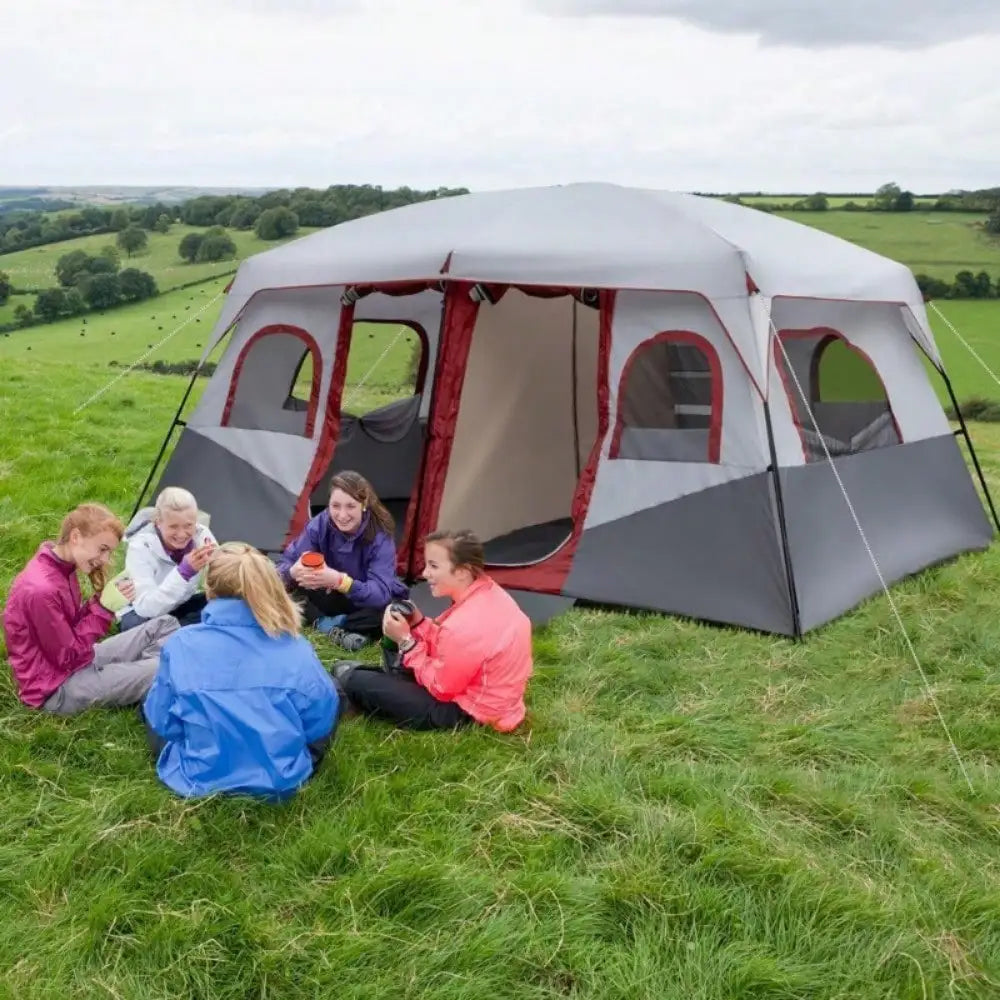Building Camping Tent Cabin Shelter 10 Person 2 Room Waterproof