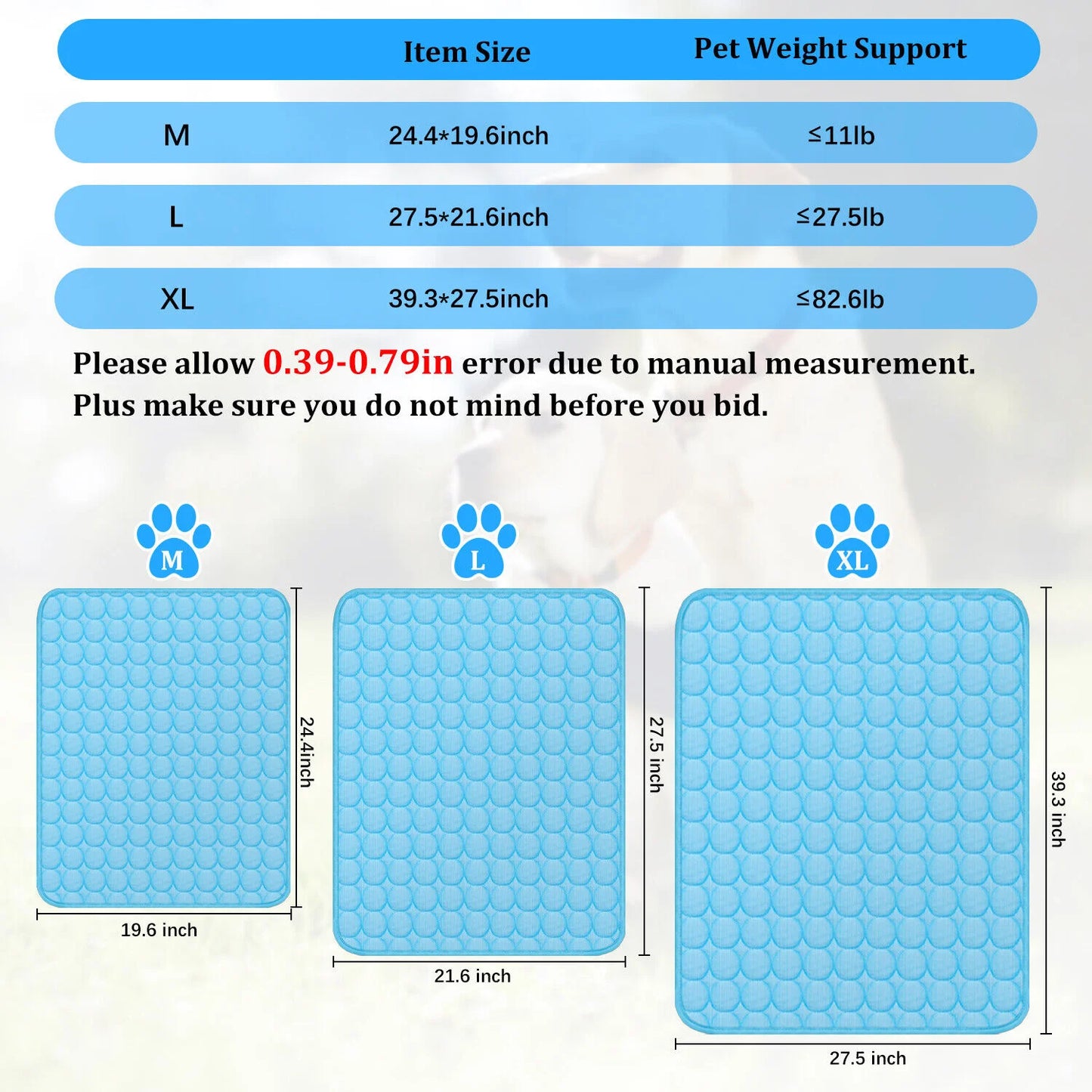 Pet Cooling Mat For Dogs And Cats Summer Bed Cushion