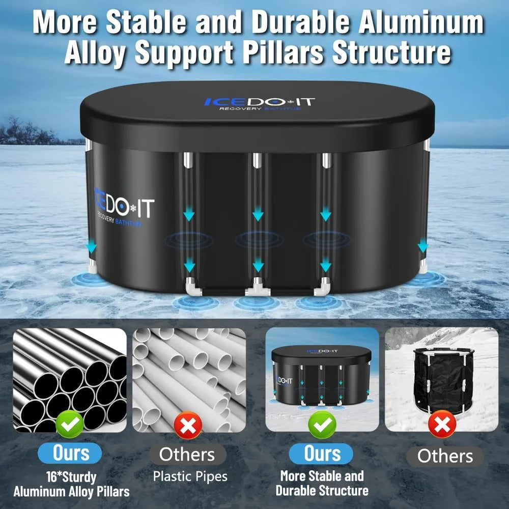 129 Gallon Oval Ice Bath Tub For Post Exercise Recovery