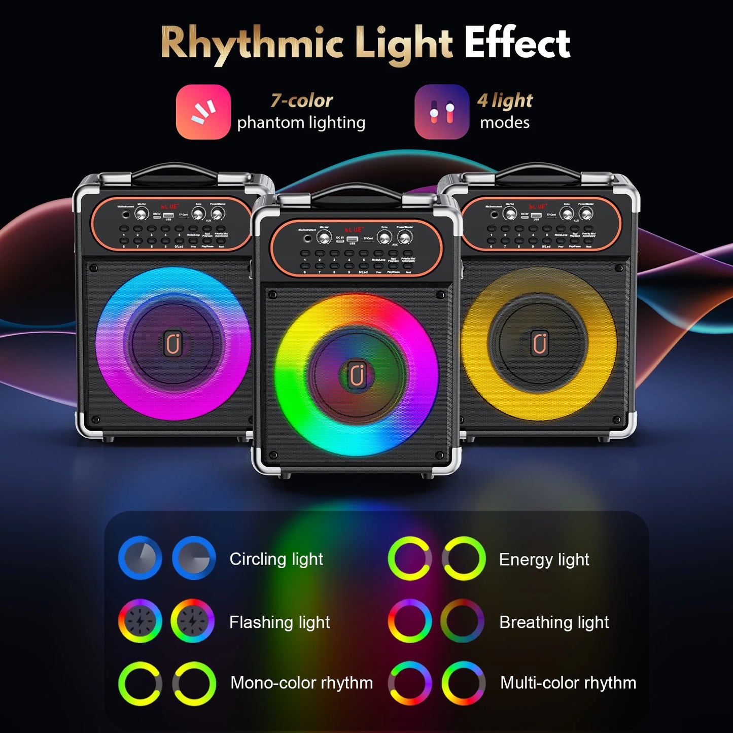 FanFun S68 Kara Ok With 2 Microphones Portable Bluetooth Speaker