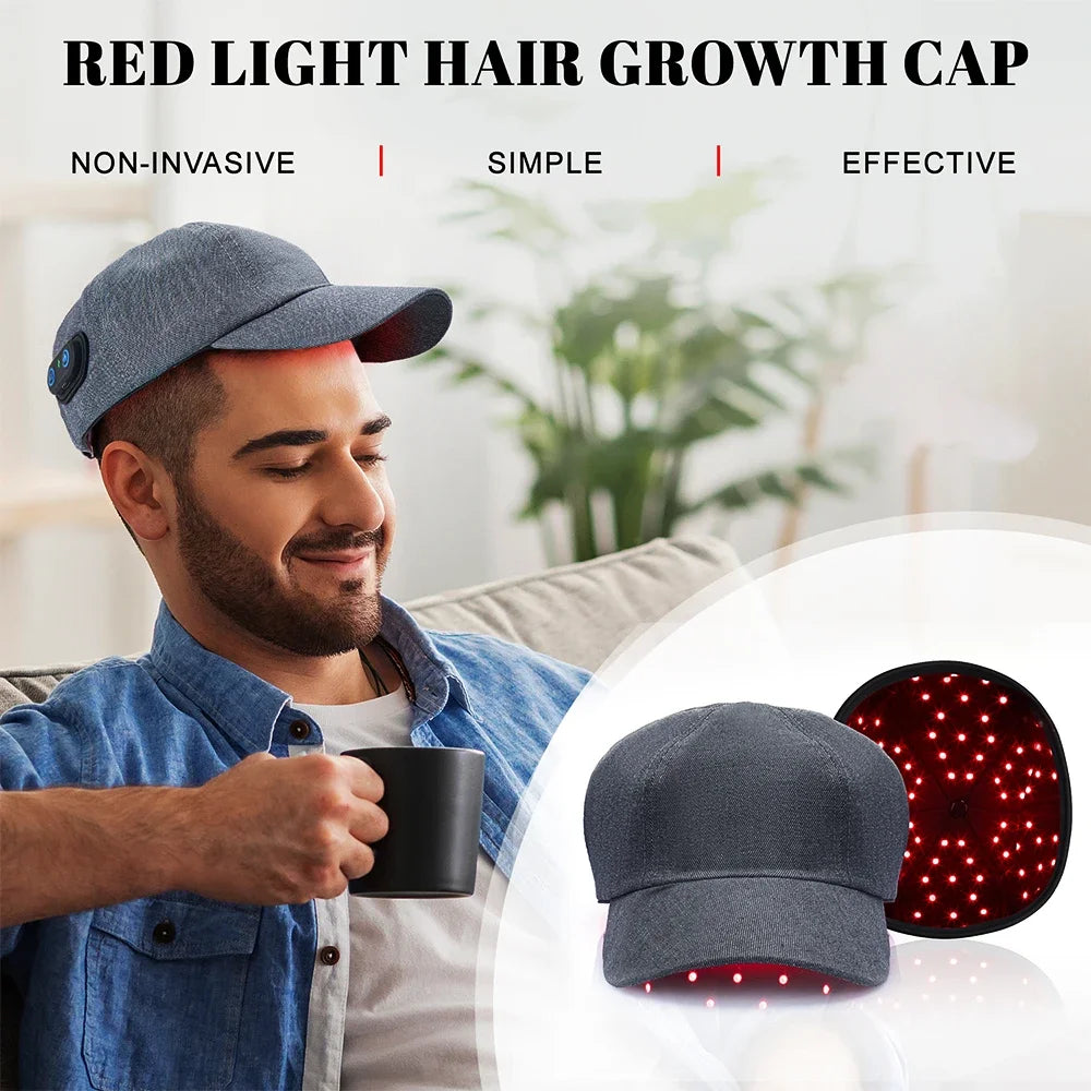 New Infrared LEDs 660nm&850nm Red Light Therapy Hair Growth Cap For Hair Regrowth Anti Hair Loss Relax Scalp Anti-inflammatory