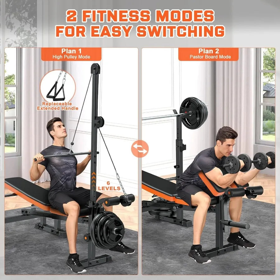 XMSJ Eight In One Adjustable Weight Bench For Home Gym