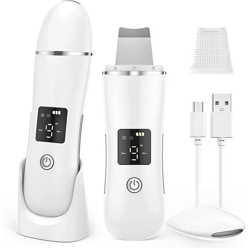 C7 Ultrasonic Facial Skin Cleaner, LCD Blackhead Removal Machine, Ultrasonic Ion Introduction Device, Facial Cleaning Tool