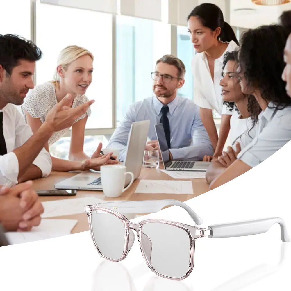 AI Glasses Wireless Earbuds Automatic Voice Translation AI Translator Glasses Support 75 Languages for Sports Meeting Recording