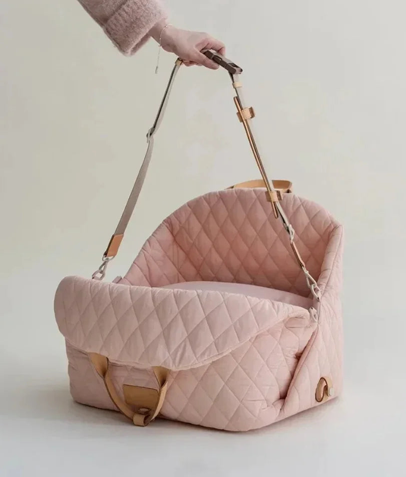 Nylon Soft Sided Car Carrier Tote For Dogs And Cats