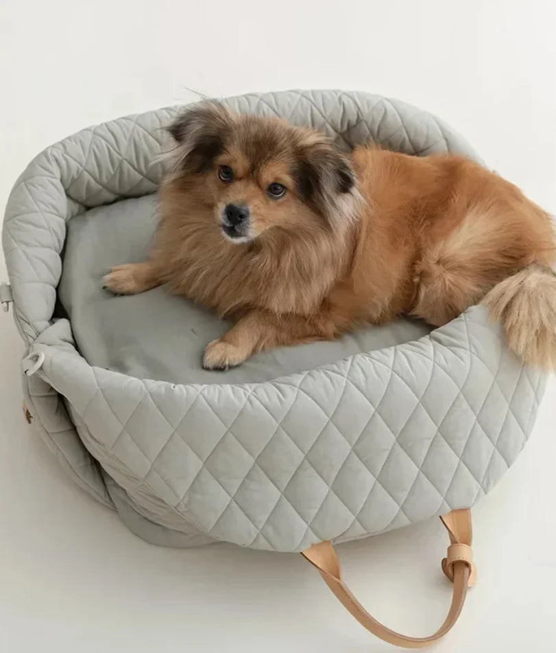 Nylon Soft Sided Car Carrier Tote For Dogs And Cats