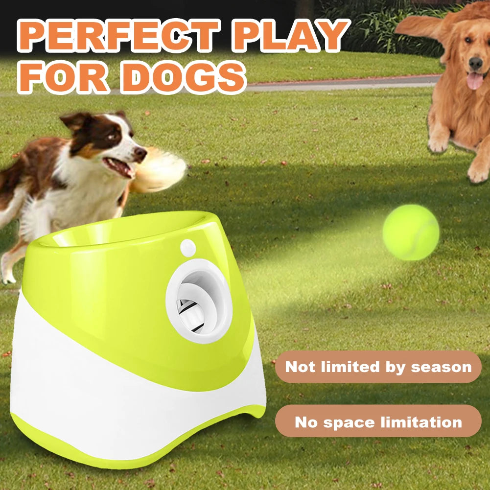 Automatic Mini Tennis Ball Launcher Dog Chase Toy Fun Ball Thrower Machine Dogs Throwing Pinball Machine Interactive Toy for Dog