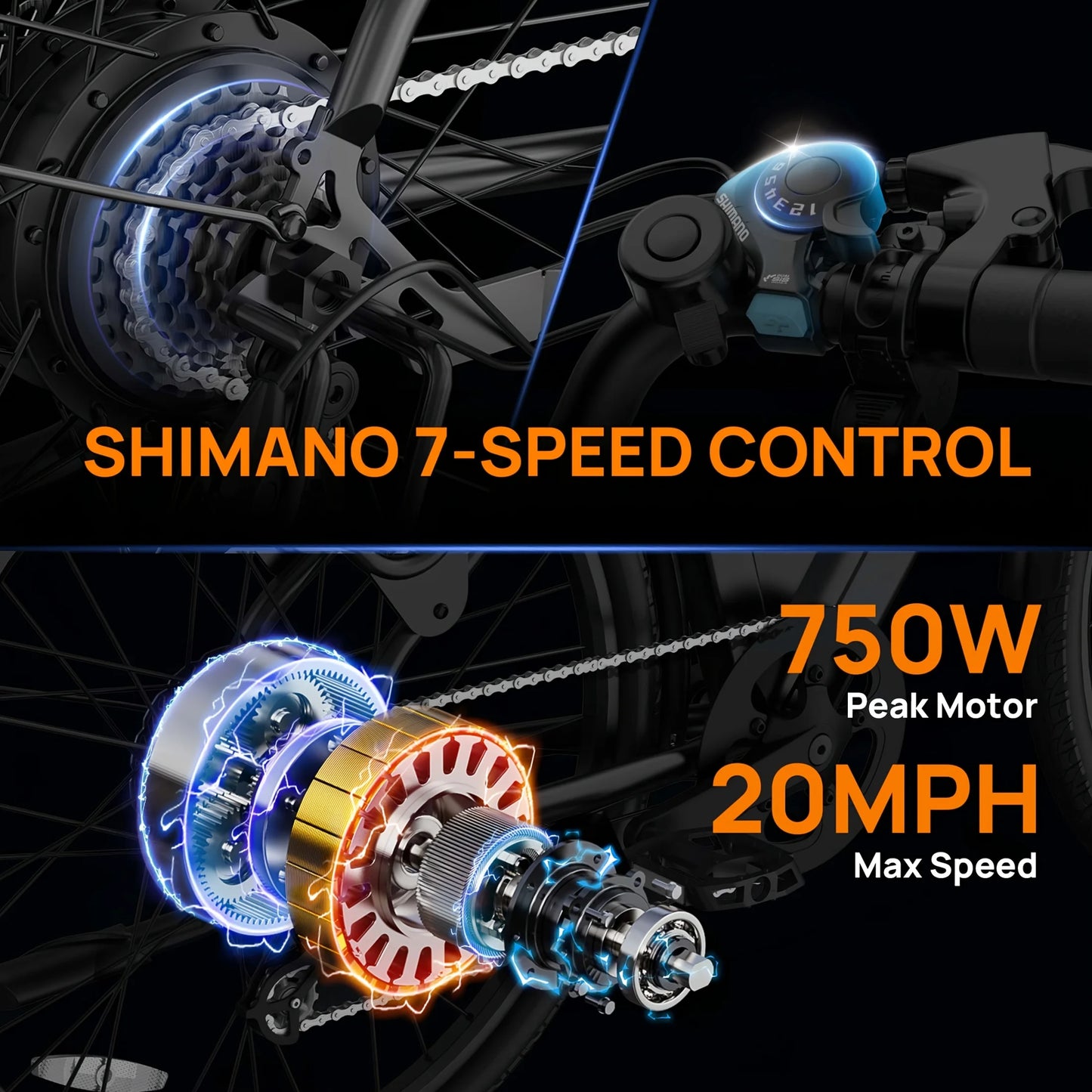 URLIFE 750W E Bike Commuter With Removable LCD Display