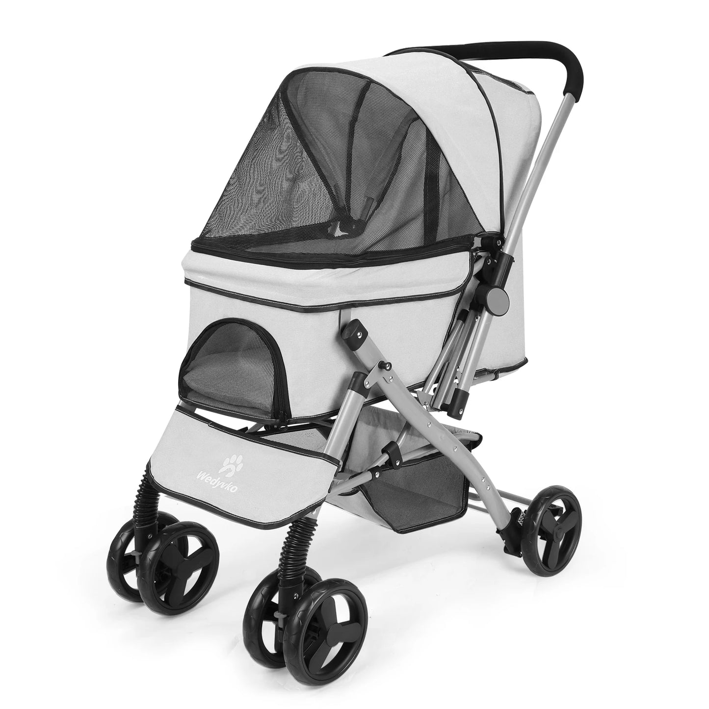 WedyvkoHign-concerned Foldable Cat Stroller With Absorption