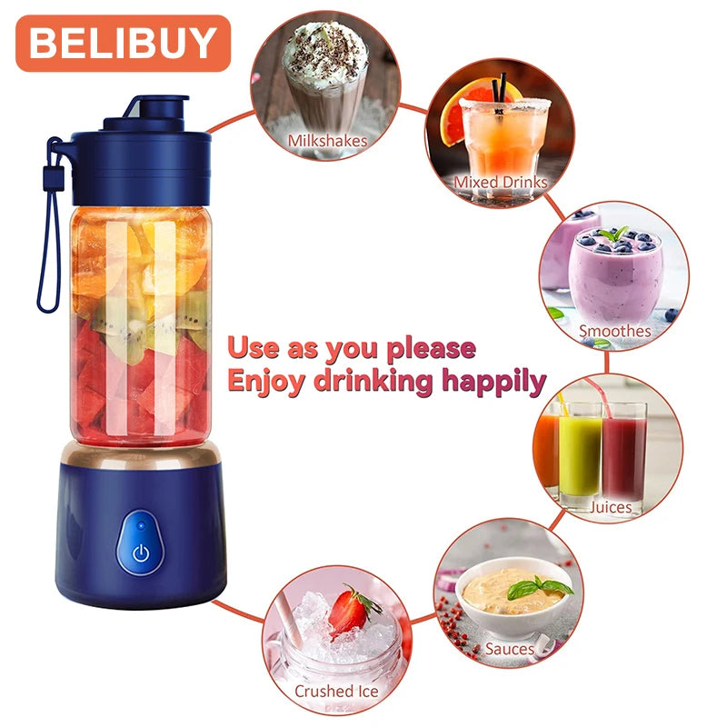 Portable Blender Juicer USB Rechargeable Smoothie Maker