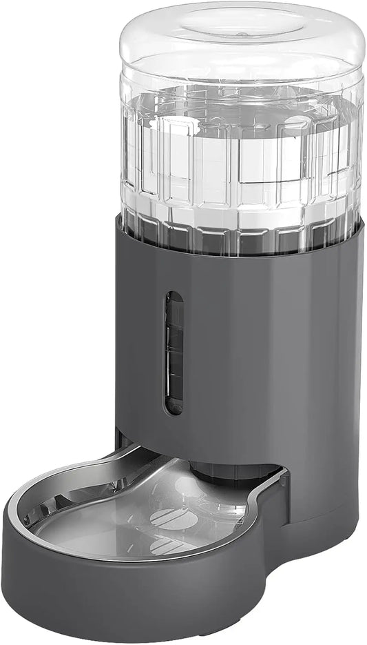 Automatic Gravity Water Dispenser for Cats and Dogs, Large Capacity Stainless Steel Bowl, Easy Clean Safe Pet Feeder