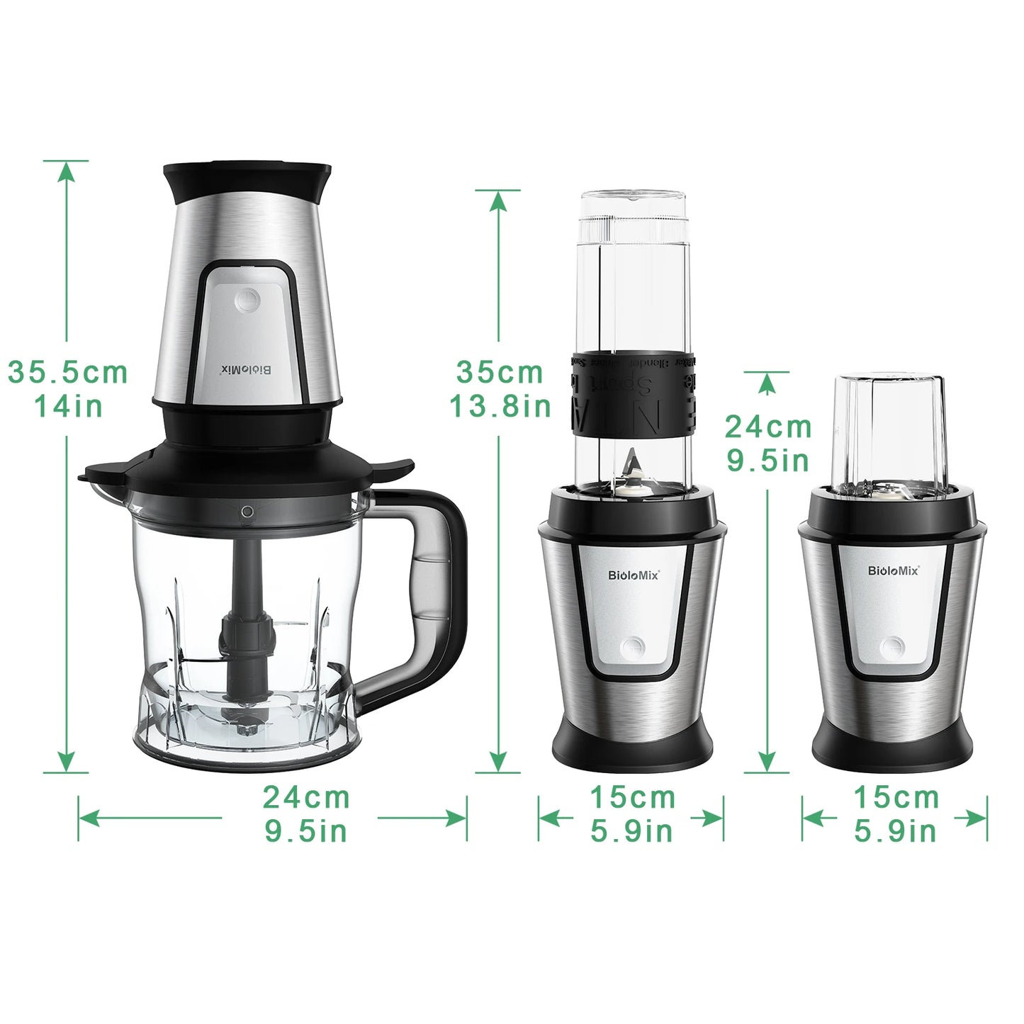 Biolomix 3 In 1 Multifunctional Food Processor 700W Unit