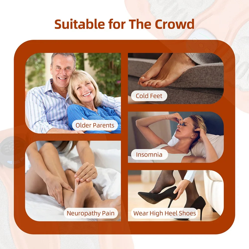 Iebilif EMS Foot Massager 6 Modes Acupoint Therapy Mat