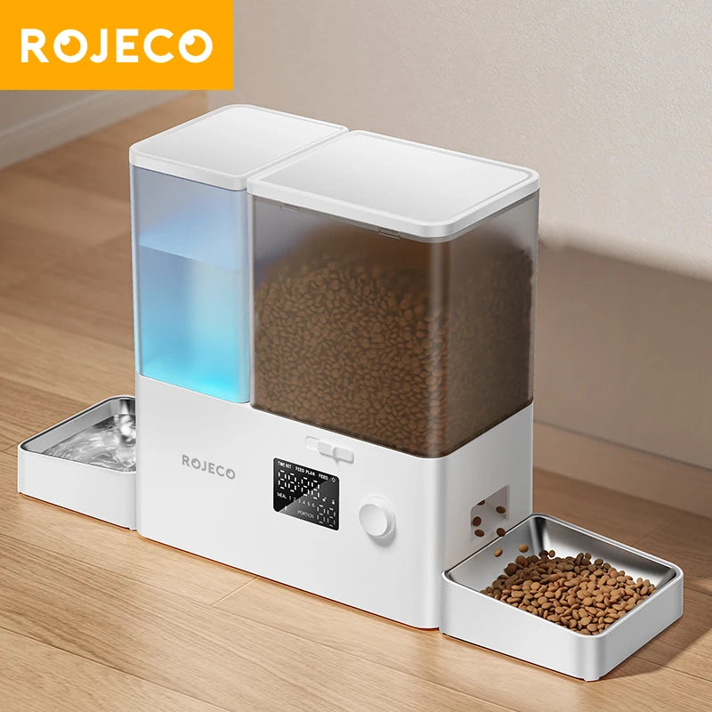 ROJECO 2in1 Automatic Pet Feeder And Water Fountain 8L