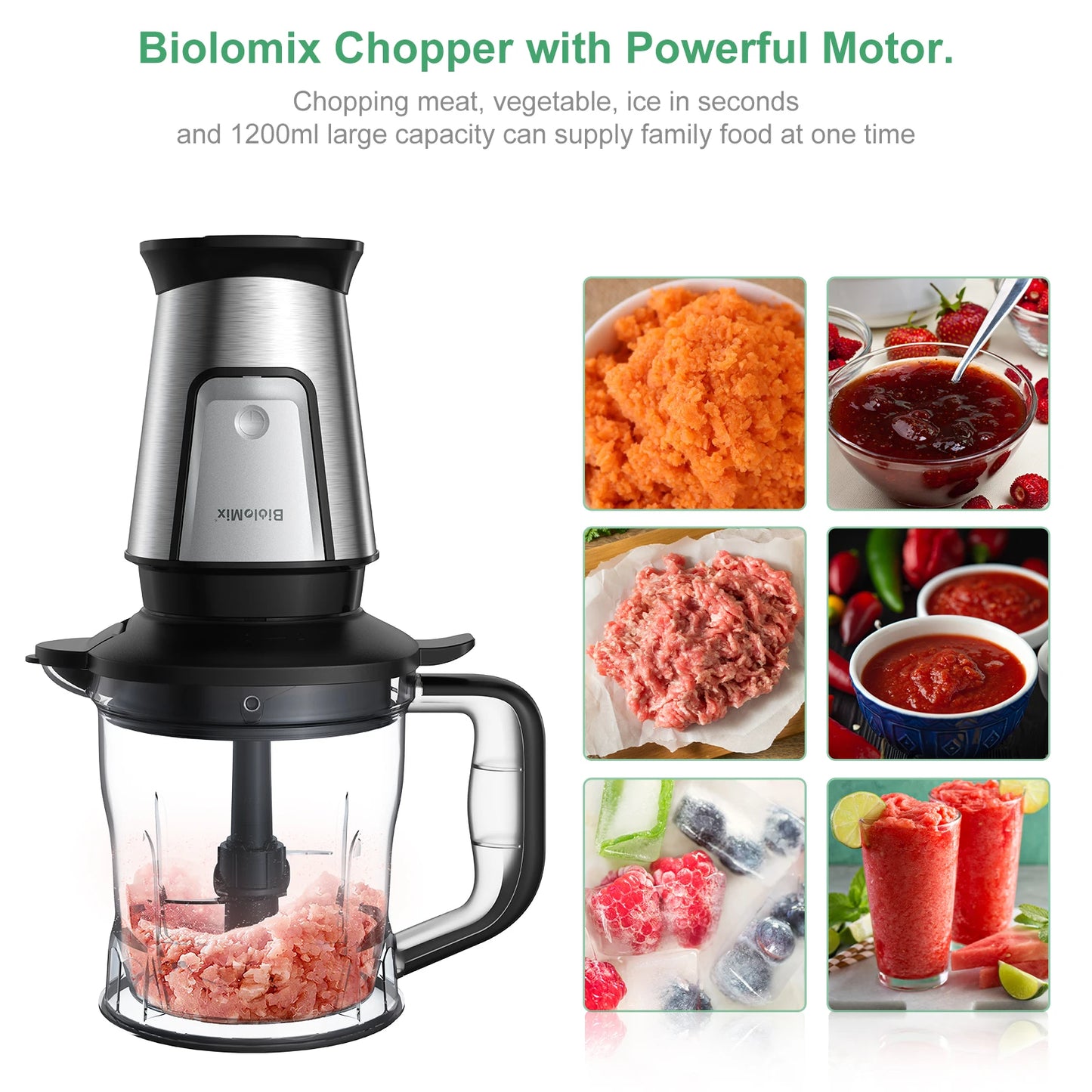 Biolomix 3 In 1 Multifunctional Food Processor 700W Unit