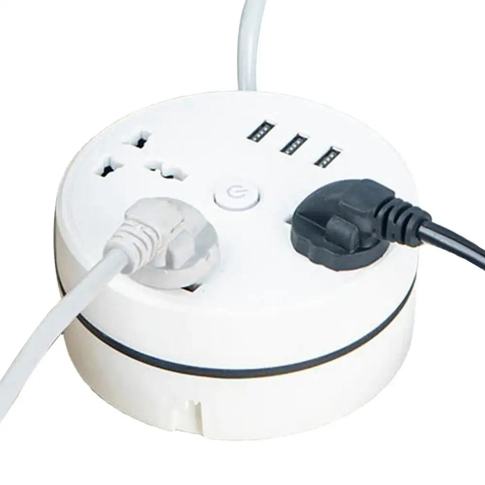 Universal Travel Power Strip Travel Plug Adapter Retractable 6.5ft Extension Cord 3 USB Ports Portable Desk Charging Universal
