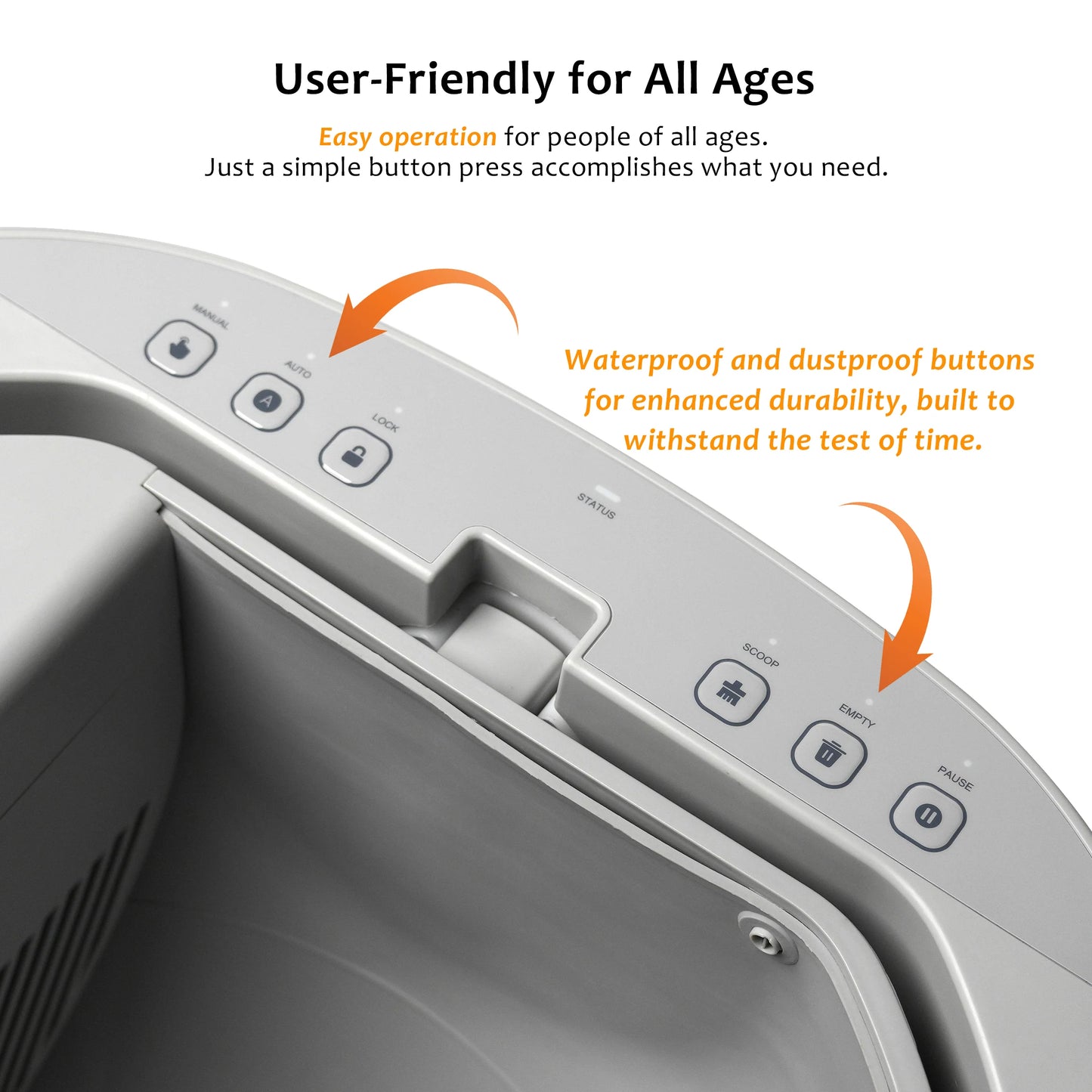 Furoomate Self Cleaning Cat Litter Box Open Top Design