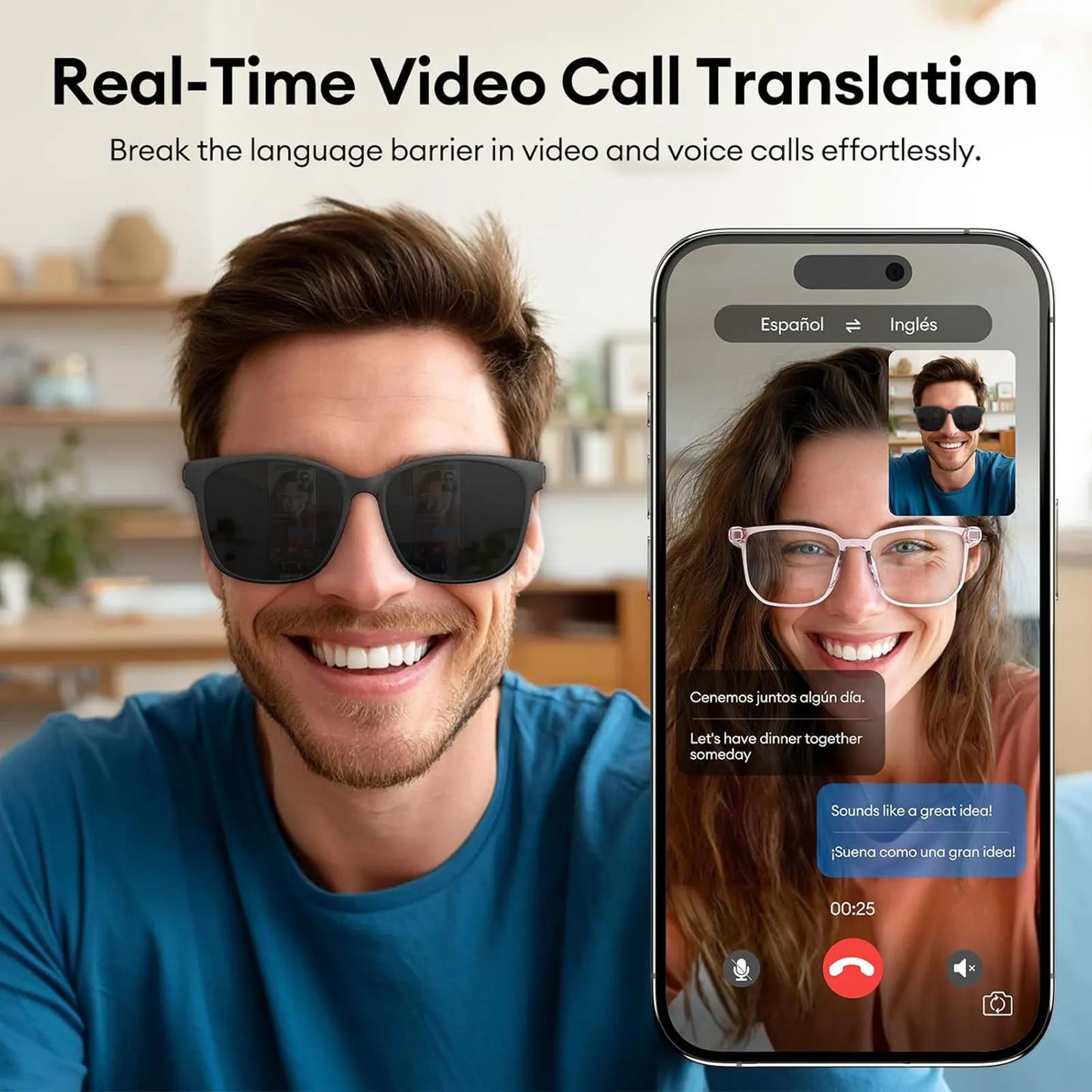 Giinova Smart AI Translation Glasses Real Time GlobalLanguageTranslation EnginePro