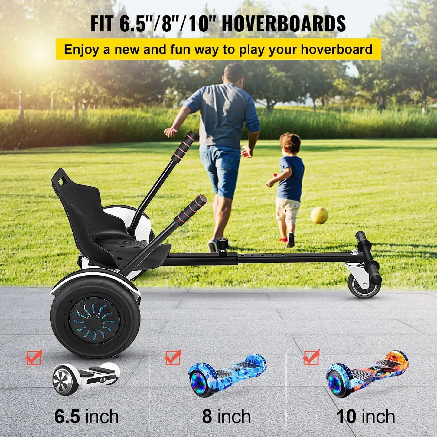 XMSJ Hoverboard Seat Attachment Go Kart For Kids And Adults